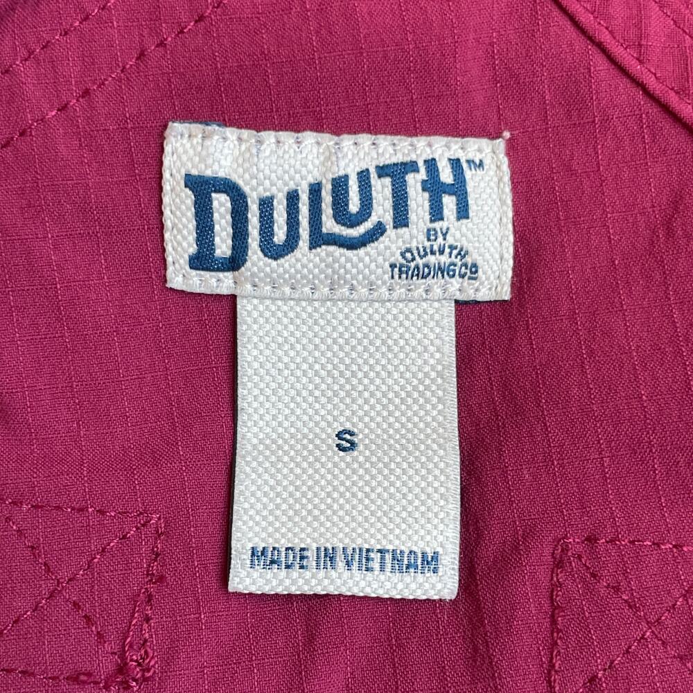 Duluth Trading Womens S Utility Bib Overall Shorts Ripstop Burgundy - Picture 6 of 7